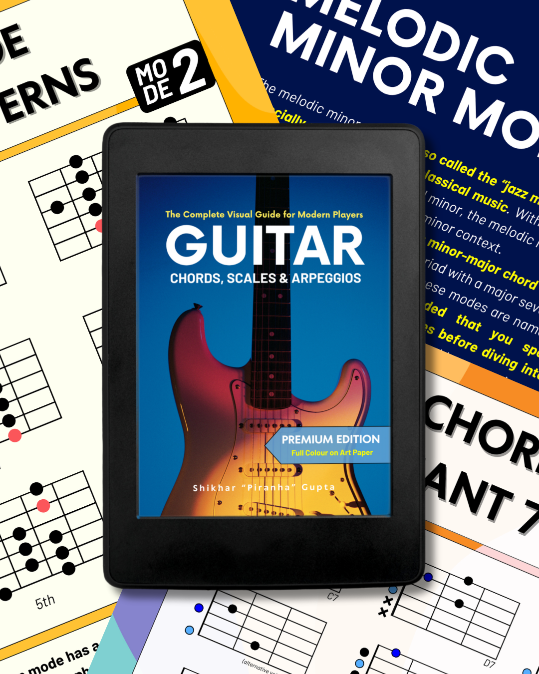 Only Guitars: Chords, Scales & Arpeggios Combined Edition by Piranhamusiclab
