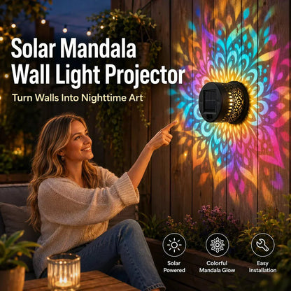 Solar Mandala Light – Stunning Pattern Projection / IP65 Waterproof / Auto On/Off