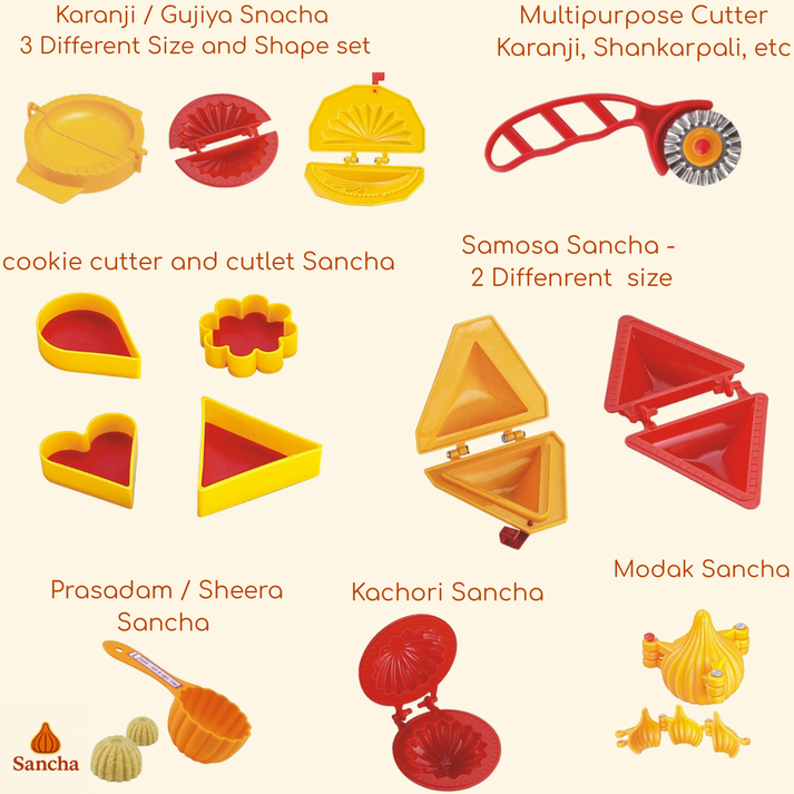 Festive Sancha Sets : Make Traditional Sweets and Snacks Easy! ( Set of 13 )