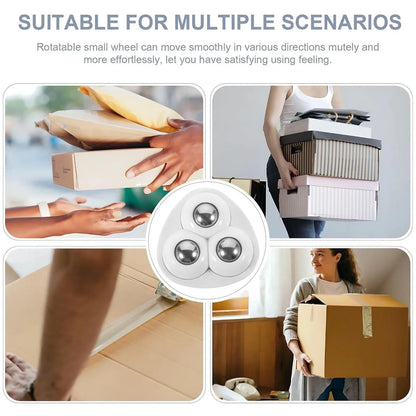 Blinkaroo's Heavy Duty Rotating 3 Steel Balls Moving Wheels ( Furniture Mover Wheels )