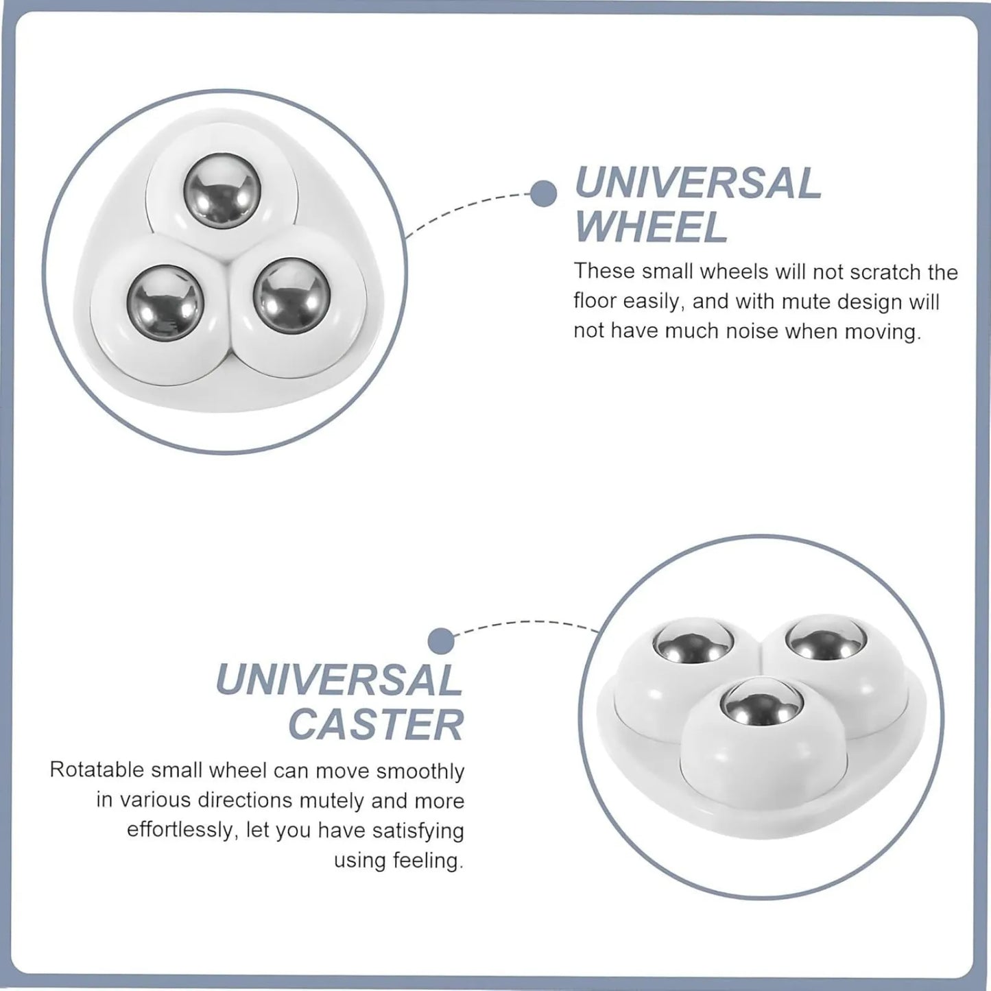 Blinkaroo's Heavy Duty Rotating 3 Steel Balls Moving Wheels ( Furniture Mover Wheels )
