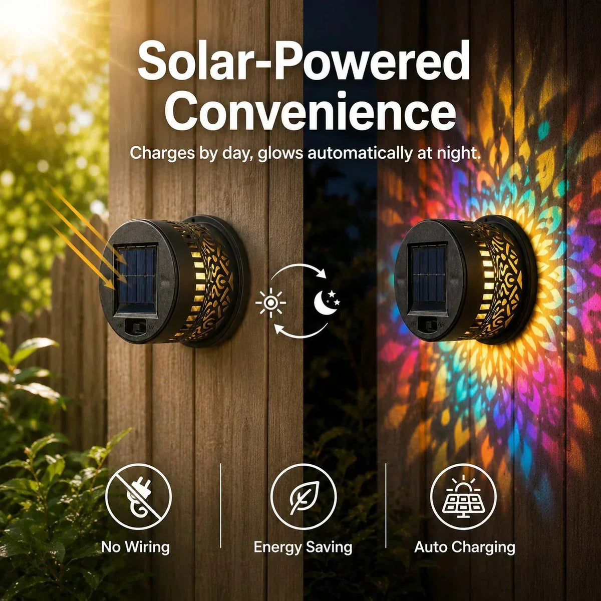 Solar Mandala Light – Stunning Pattern Projection / IP65 Waterproof / Auto On/Off