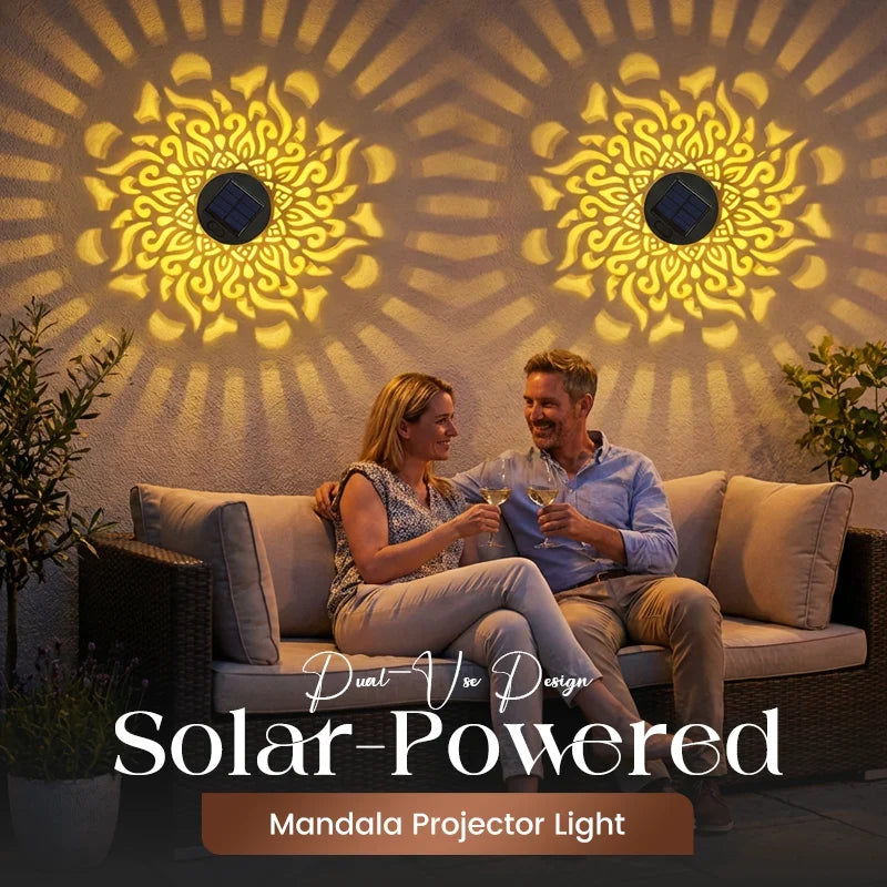 Solar Mandala Light – Stunning Pattern Projection / IP65 Waterproof / Auto On/Off