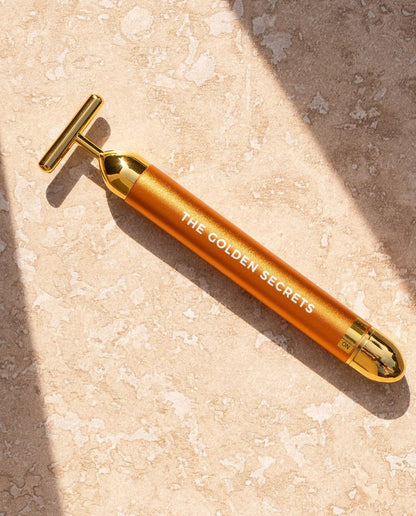 24K Gold Energy Beauty Bar Electric Facial Massage Roller