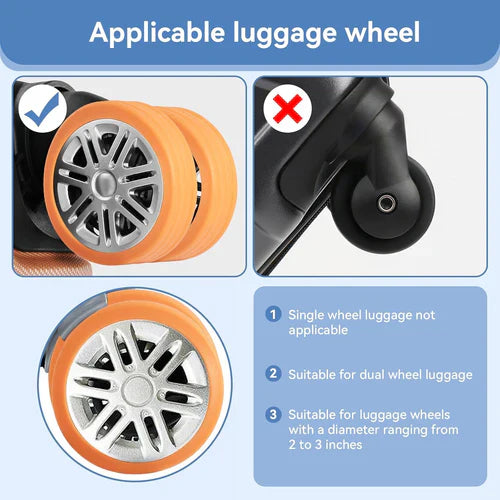 Blinkaroo's Silicone Suitcase Wheel Cover Protectors