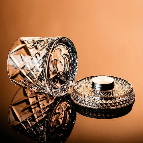 Luxury Rotating Whiskey Glass with Rotating Coaster