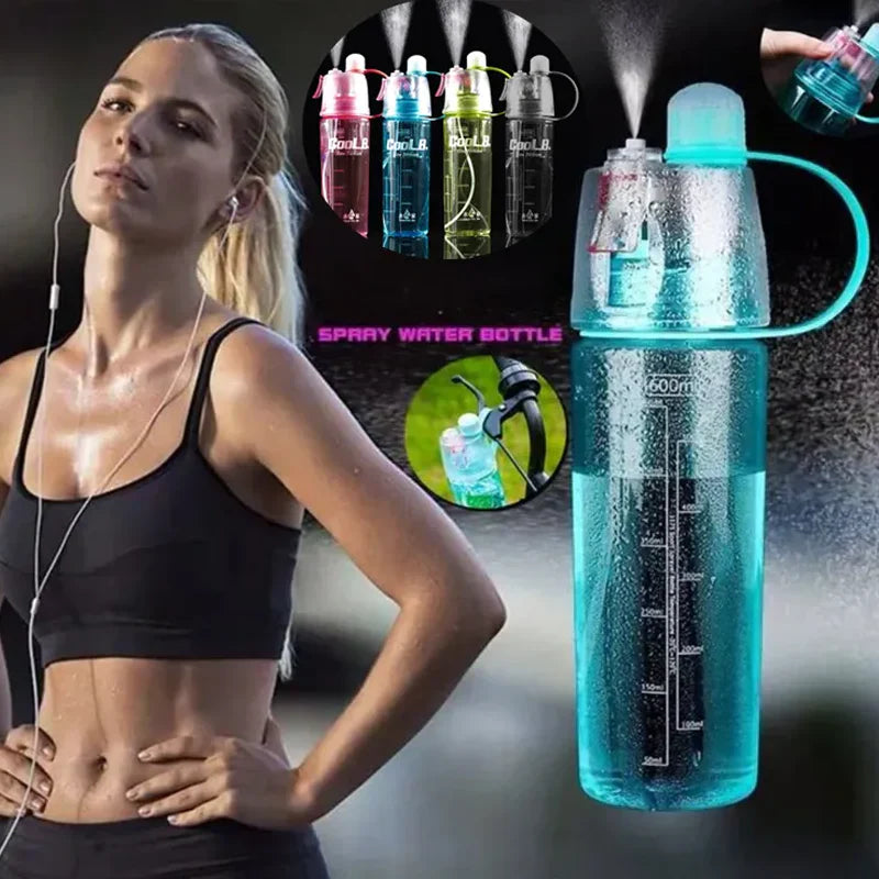 2 In 1 Drink & Mist Water Bottle – Spray Mist Sports Water Bottle for Gym, Running & Outdoor