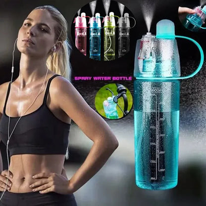 2 In 1 Drink & Mist Water Bottle – Spray Mist Sports Water Bottle for Gym, Running & Outdoor
