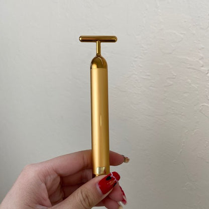 24K Gold Energy Beauty Bar Electric Facial Massage Roller