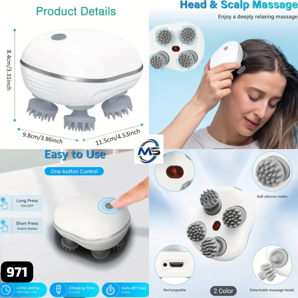 Smart Scalp Massager™ Intelligent Electric Head Massager