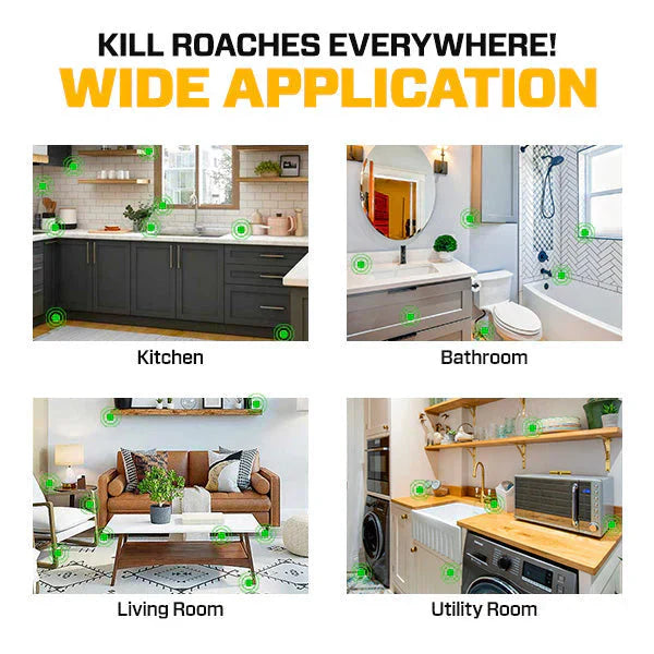 RoachShield Natural Gel – Safe & Powerful Cockroach Killer for Kitchens, Bathrooms & Cabinets ( 24 Pcs )