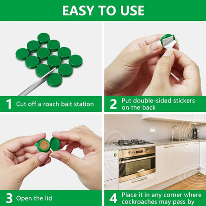 RoachShield Natural Gel – Safe & Powerful Cockroach Killer for Kitchens, Bathrooms & Cabinets ( 24 Pcs )